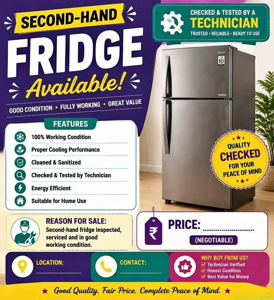 Second hand fridge