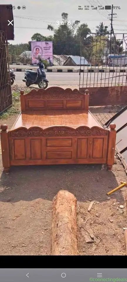 Teak wood bero,katil 7x5 combo