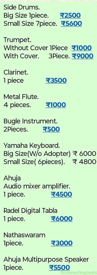 Musical Instrument For Sales, Multiple Items - Image 1