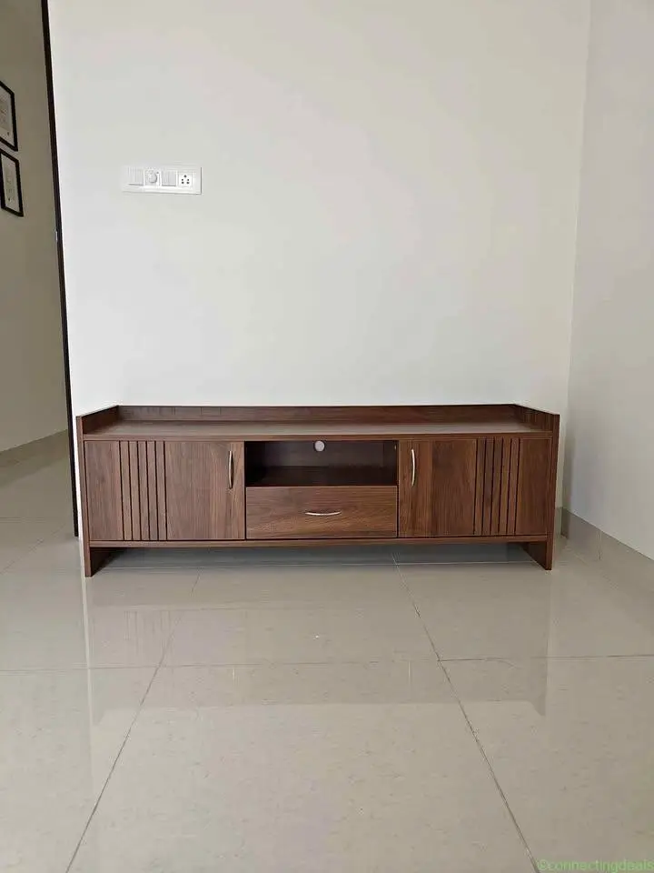 TV unit Floor Rested and Fluted Design Panel