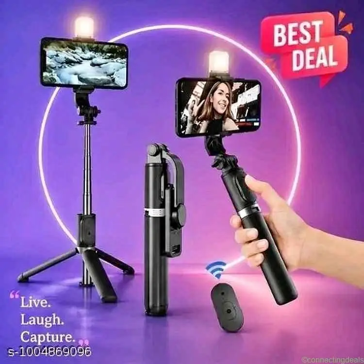 Selfie Stick Tripod with Bluetooth Remote