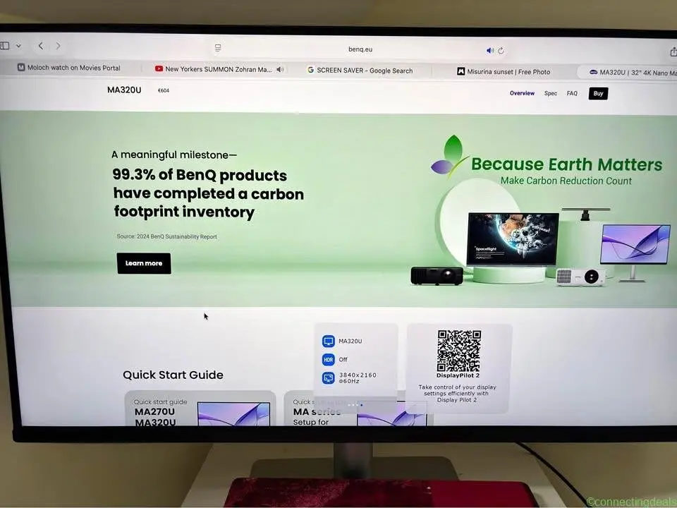 BenQ MA320U 32” 4K Monitor for MacBook – - Image 1
