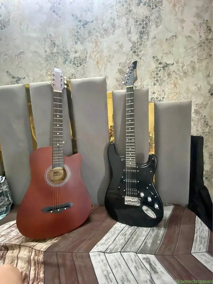 Electric guitar and acoustic guitar