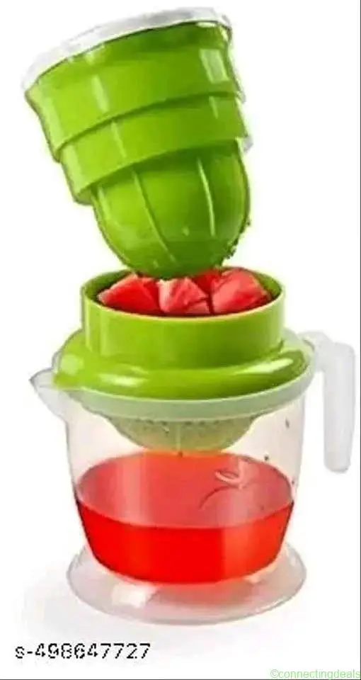 Hand press juicer mixer