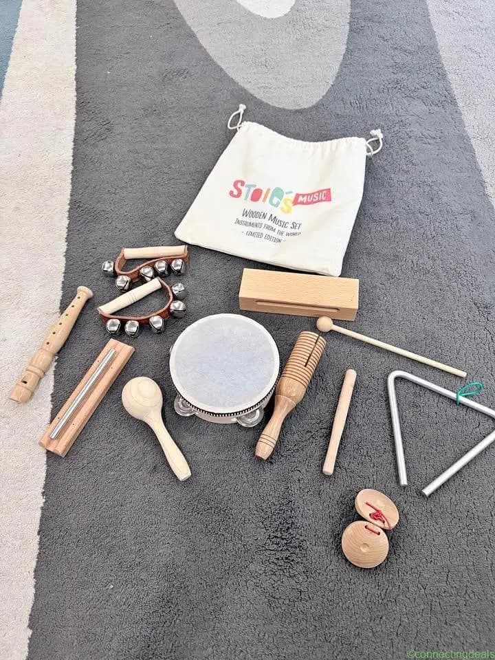 Wooden Musical Instrument Set