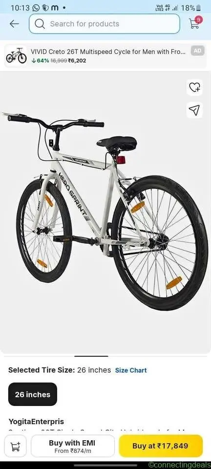 Hero sprint 26inch