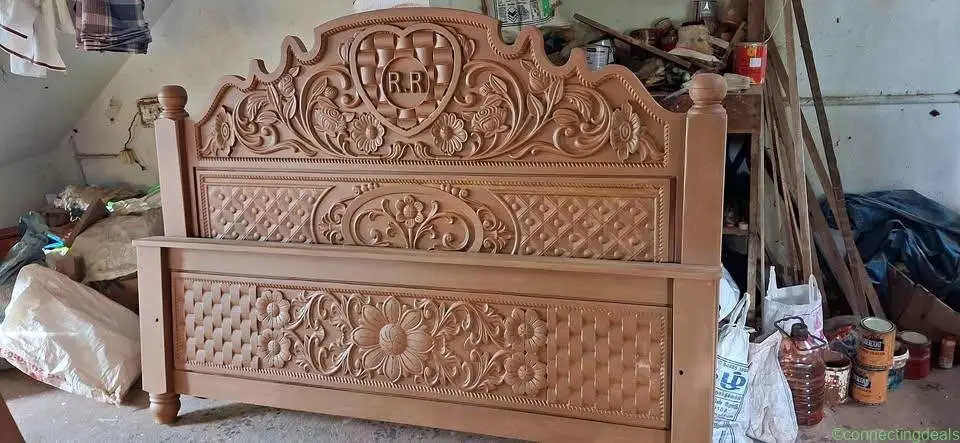 Teak cot - Image 1