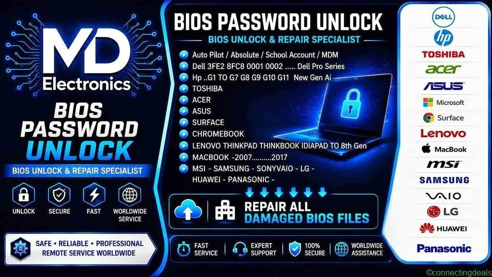 🔓 BIOS Password Unlock & Repair