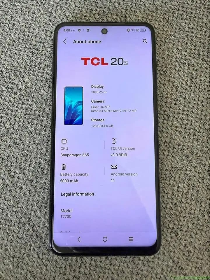 TCL 20s phone