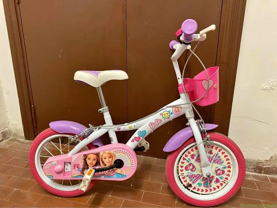 Bicicletta 14’’ barbie Dino Bike bambina