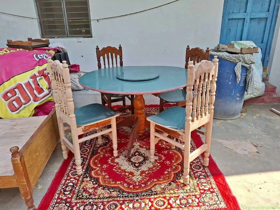 Dining table and 4chairs and 2set bed