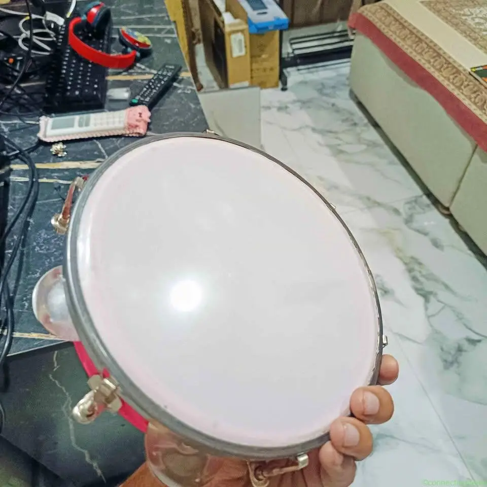 Pink Tunable Tambourine / Dafli – Metal Jingles |