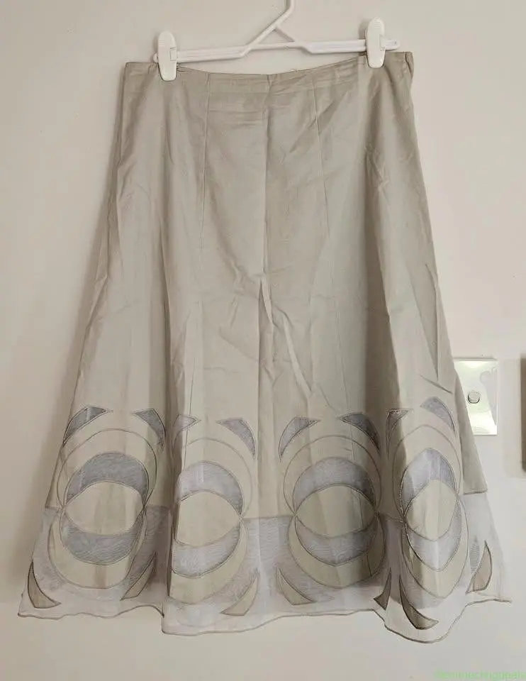 Noni B Beige Colour Midi Skirt