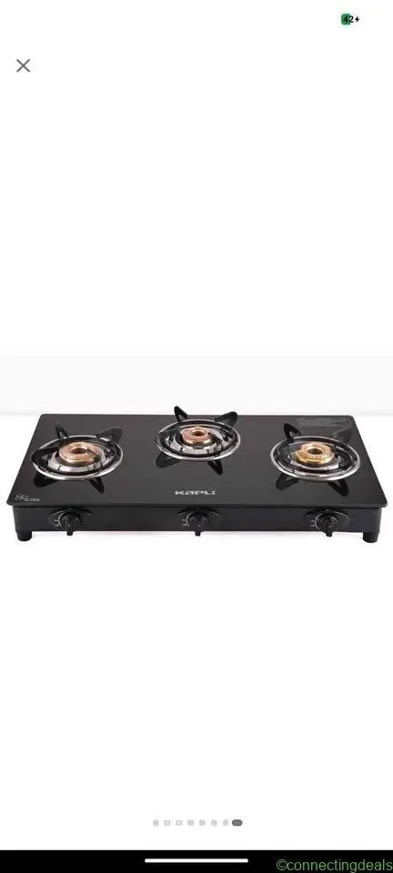 Three burner gas stove