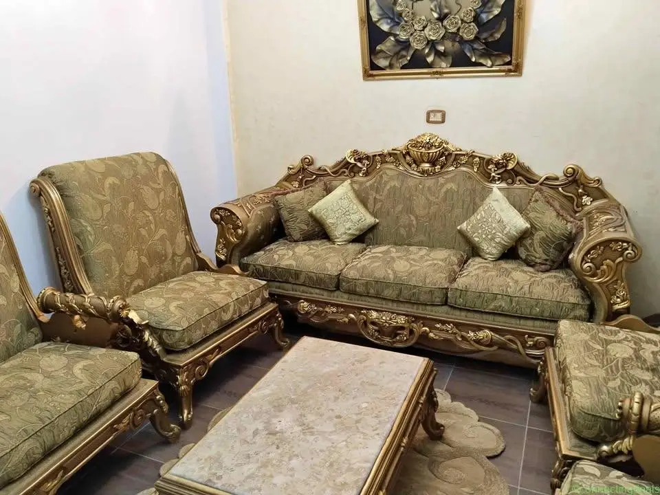 صالون مدهب فرنساوي استعمال بسيط عمولة دمياط