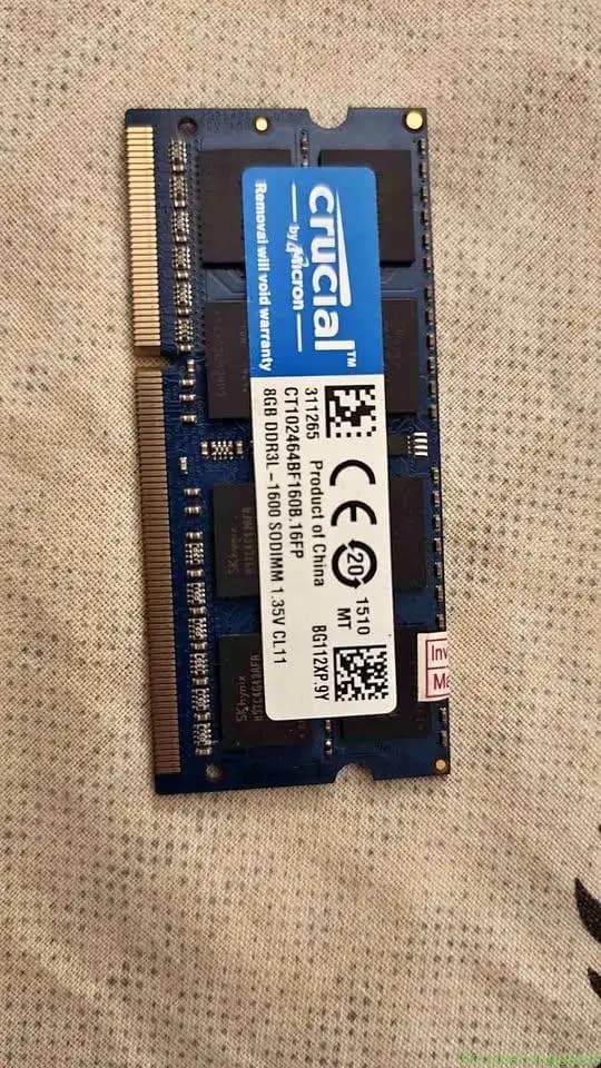 Crucial 8GB RAM Single DDR3/DDR3L 1600 MT