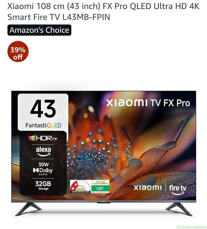 Xiaomi 108 cm (43 inch) FX Pro QLED Ultra HD 4K