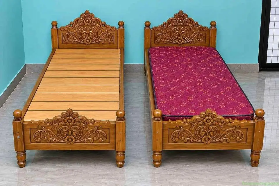 Hand Crafted Teak wood Cots ( size 3*6) with