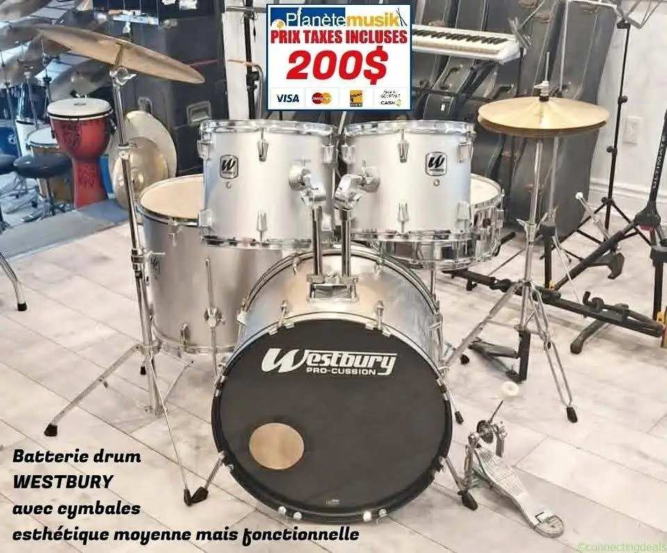 TAXES INCLUSES - Batterie drum WESTBURY avec