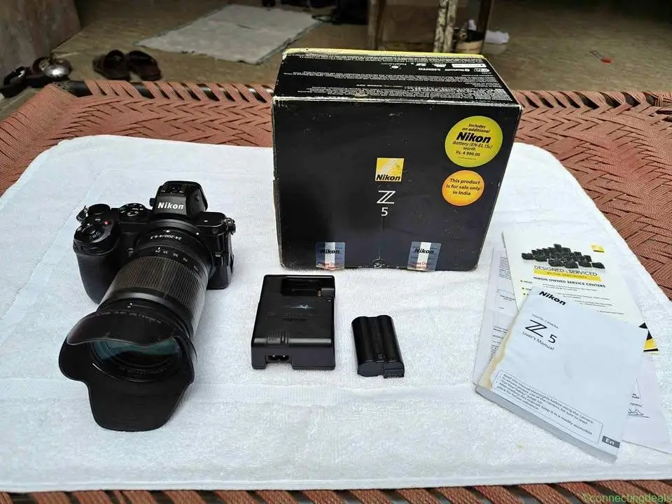 Nikon Z5 with lens 24 X 200 Minnerlees camera