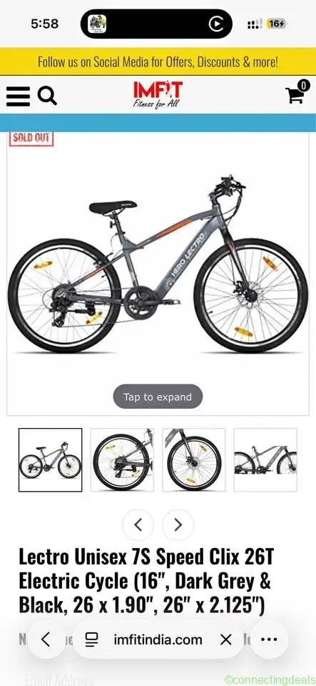 Hero Lectro Electric cycle 7 Gears