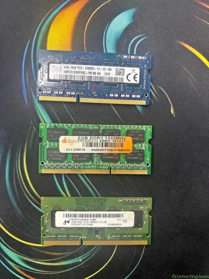 3 Laptop RAM (4GB + 2GB + 2GB DDR3/DDR3L)