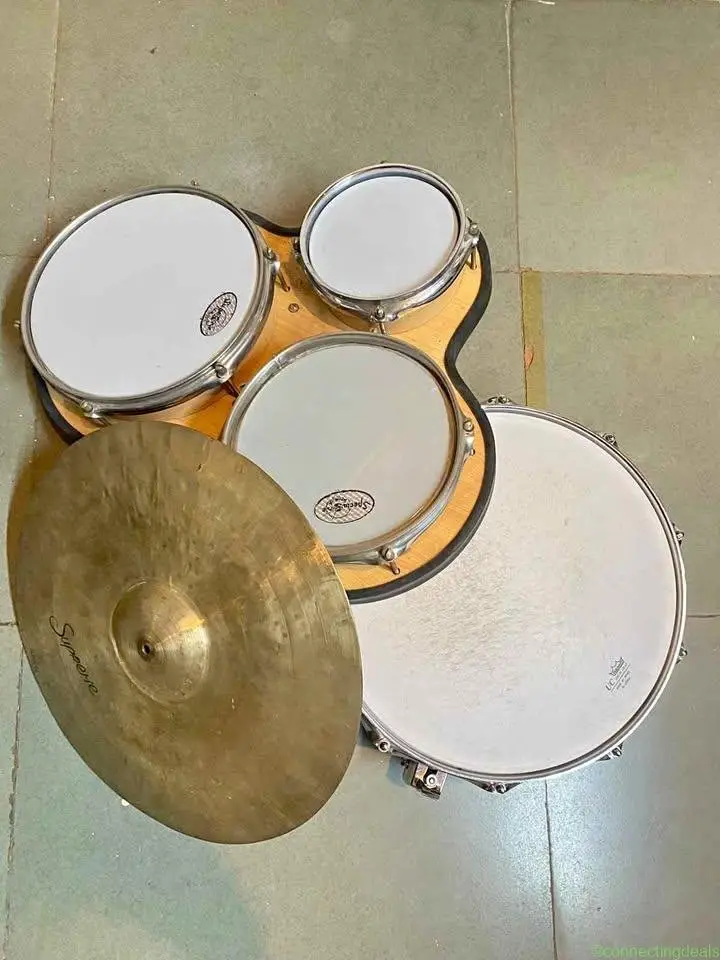 Complete drum set for sale in good condition.