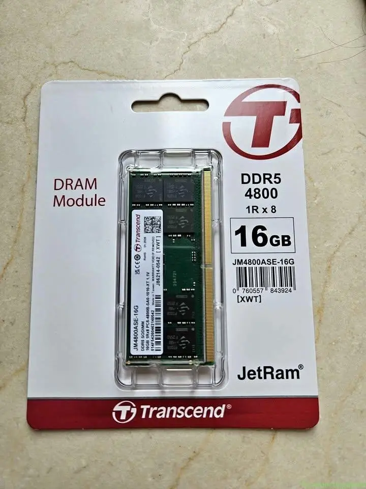 1x 16GB SODIMM DDR5-4800 Transcend nova