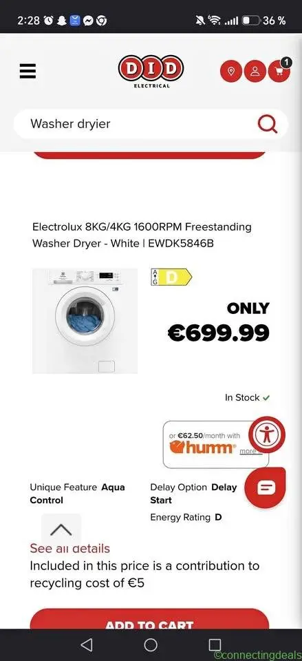 Washer dryier