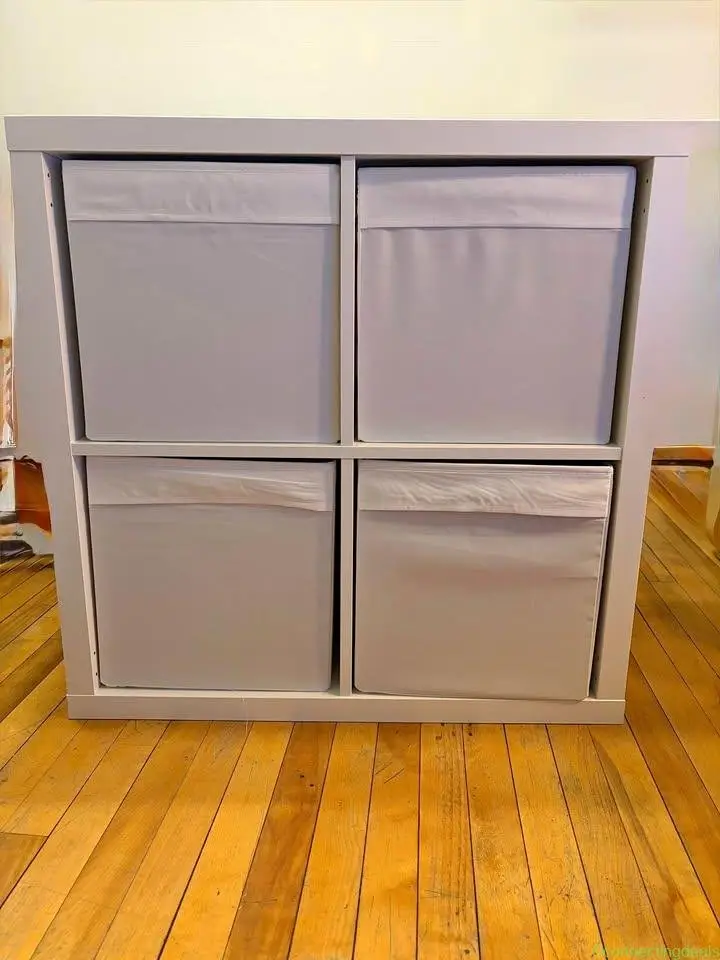 IKEA shelf unit- KALLAX + inserts