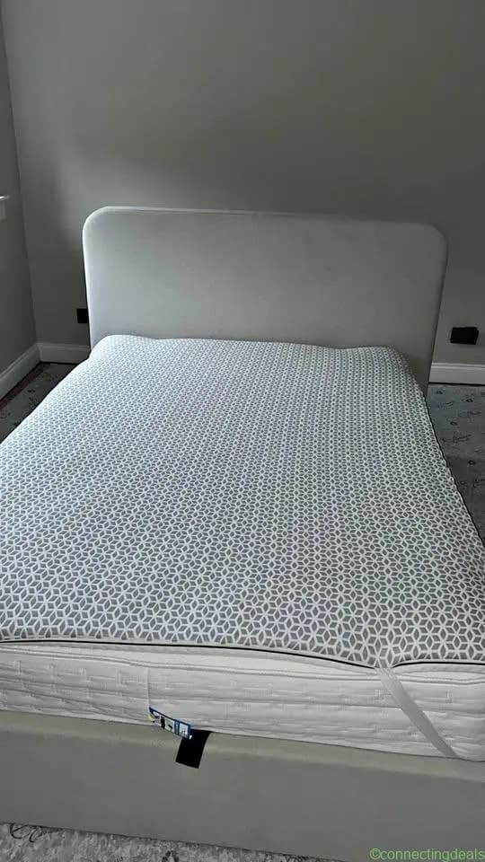 Cream double bed