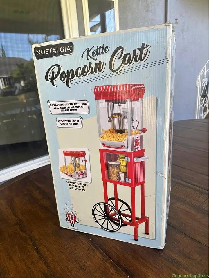 Nostalgia kettle popcorn cart
