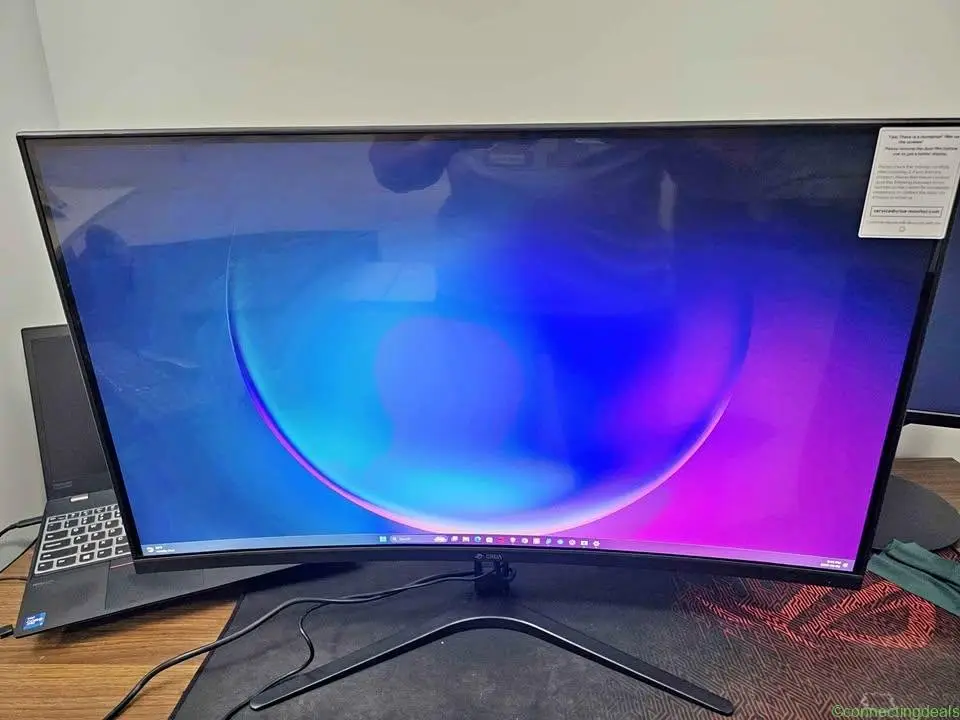 CRUA 32" 2K 144Hz Curved Gaming Monitor, QHD
