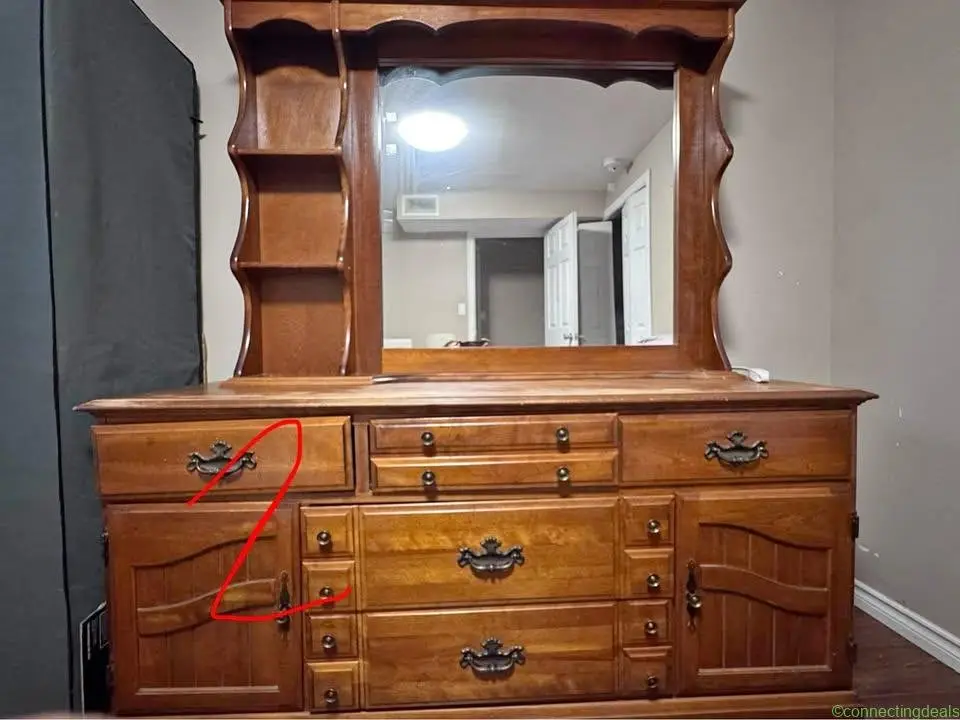 Dresser with mirror