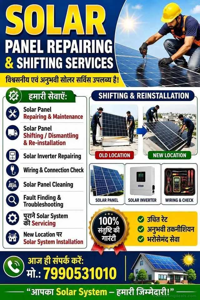 Solar installation, repairing,