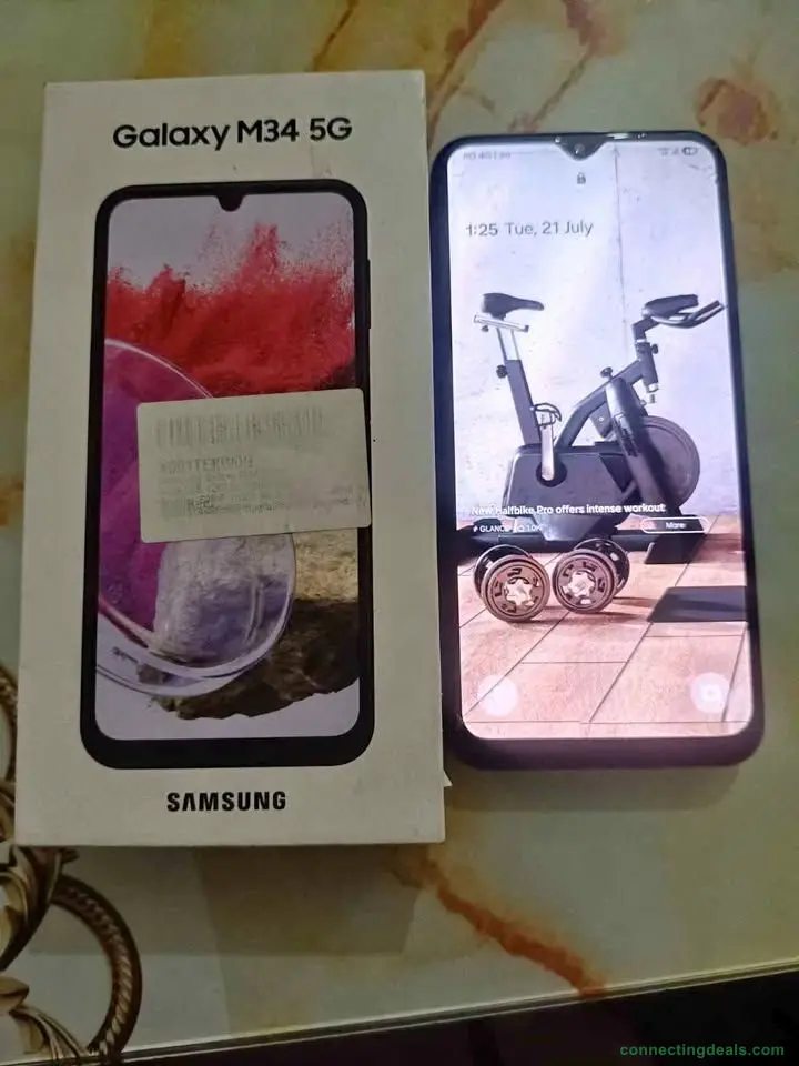 Samsung m34 all original 6gb 128gb with box cable