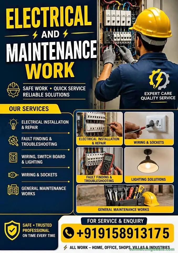 Electrical work and maintenance work