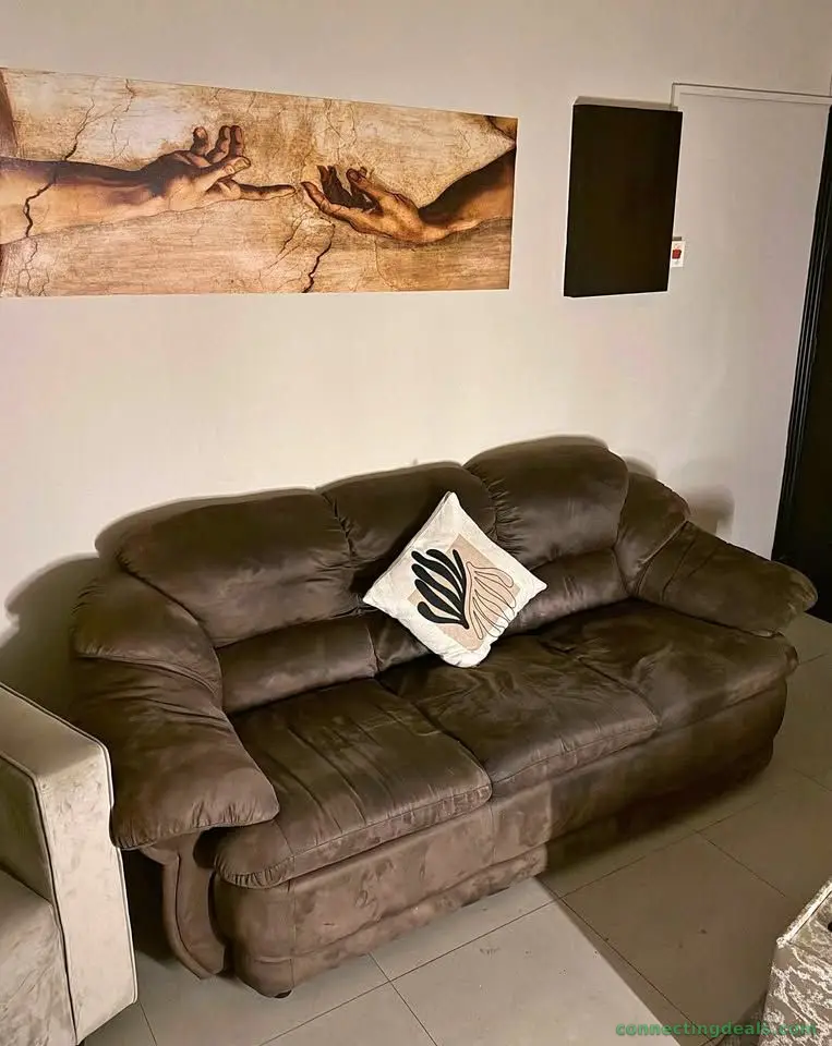 2 Sofa 1 Cupboard 1 dinning table