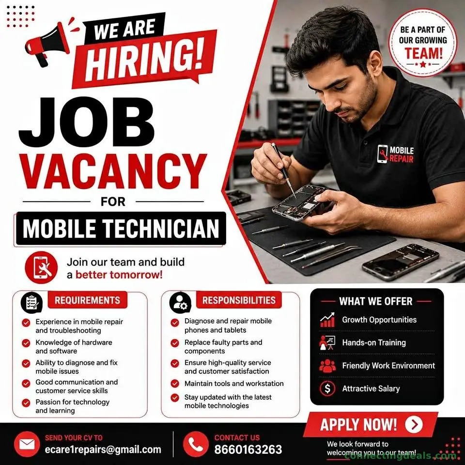 Mobile Technician for Mobile Service Centre
