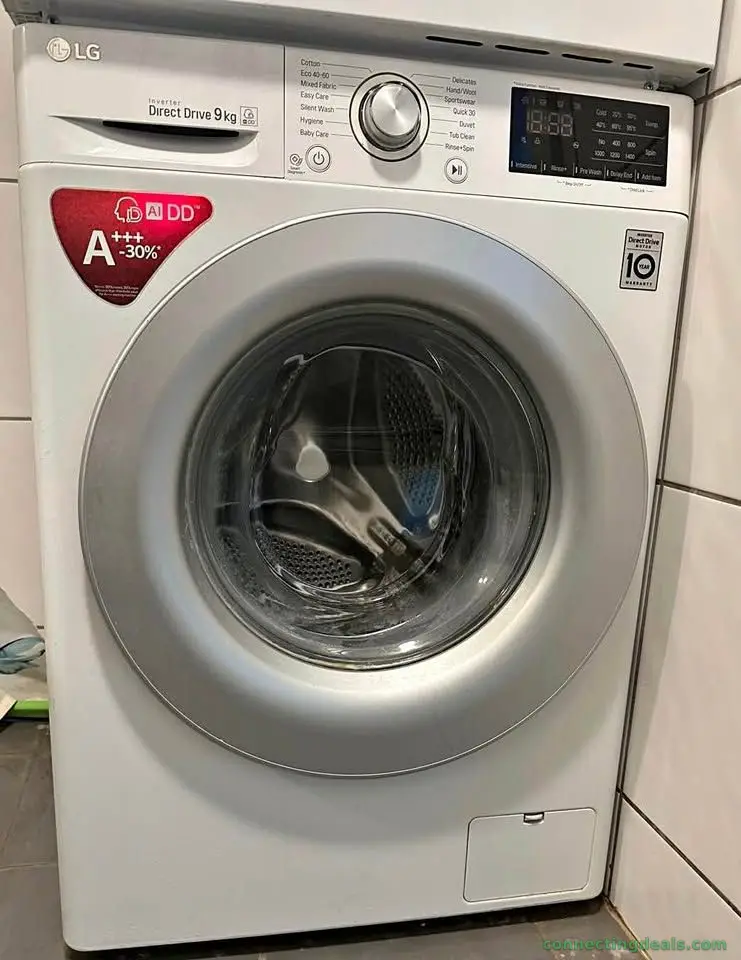 LG vaskemaskine 9 kg – GRATIS