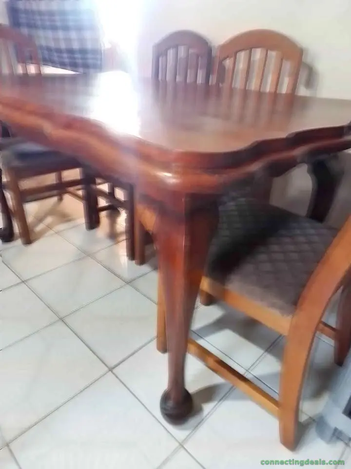 Antique Table And Six Chairs