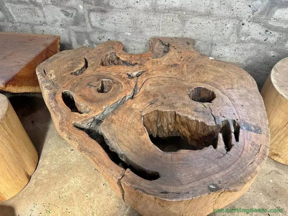 Solid Wood Tree Root Coffee Table