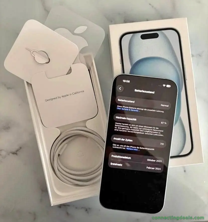 iPhone 15 256 GB – Blau (Blue)
