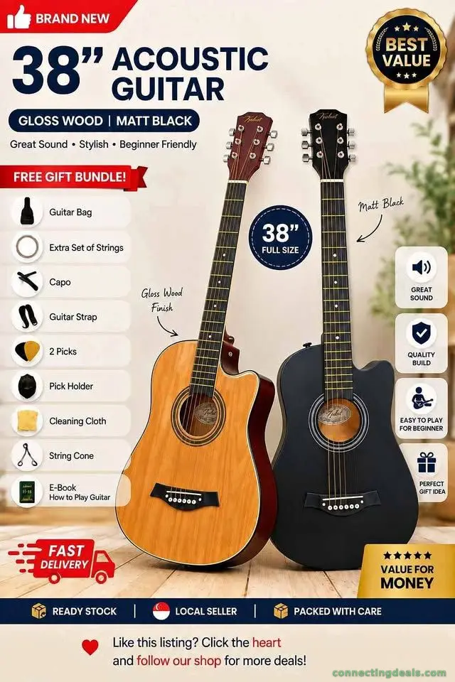 New 38 inch small acoustic guitar