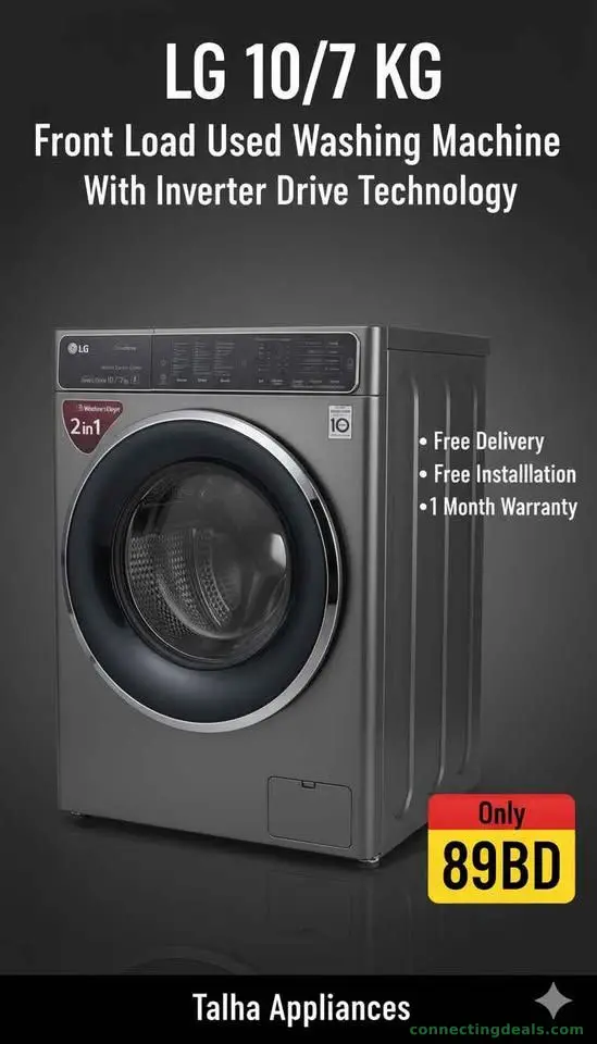 LG 10/7 KG Front Load Used Washing Machine With