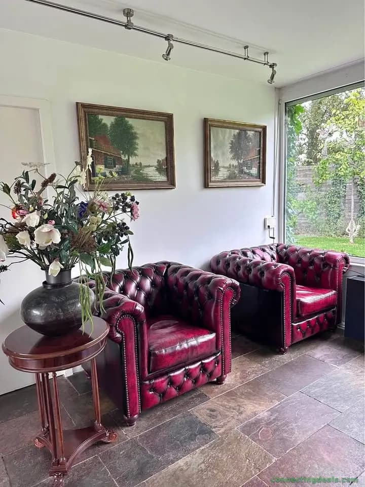 2 chesterfield fauteuils