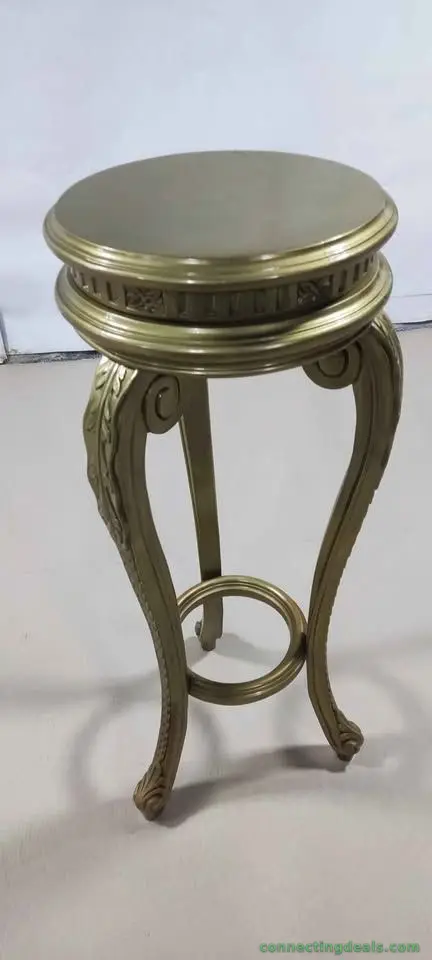 Ανθοστηλη Μασιφ ξύλο χρυσή πατίνα - Image 1