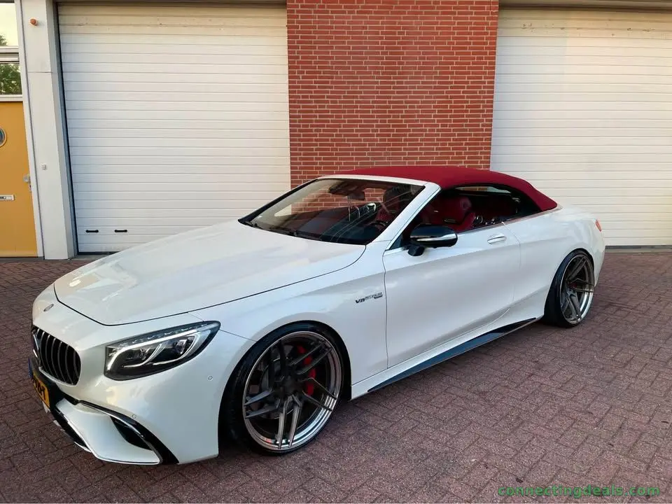 Mercedes-AMG S63 Cabrio Designo Parelmoerwit/Rood