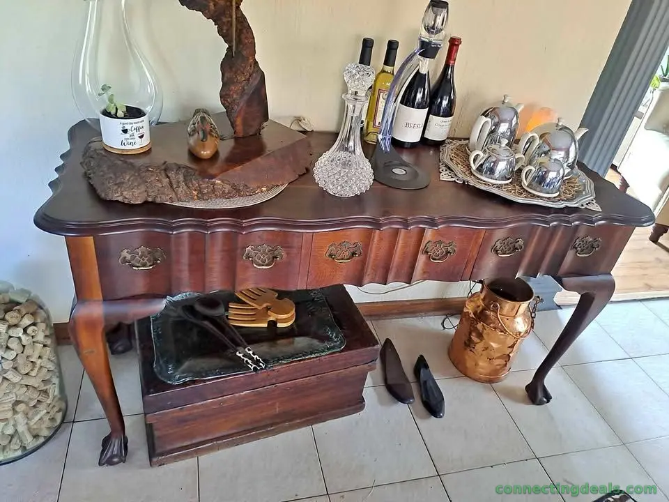 Imbuia ball and claw dining room furniture