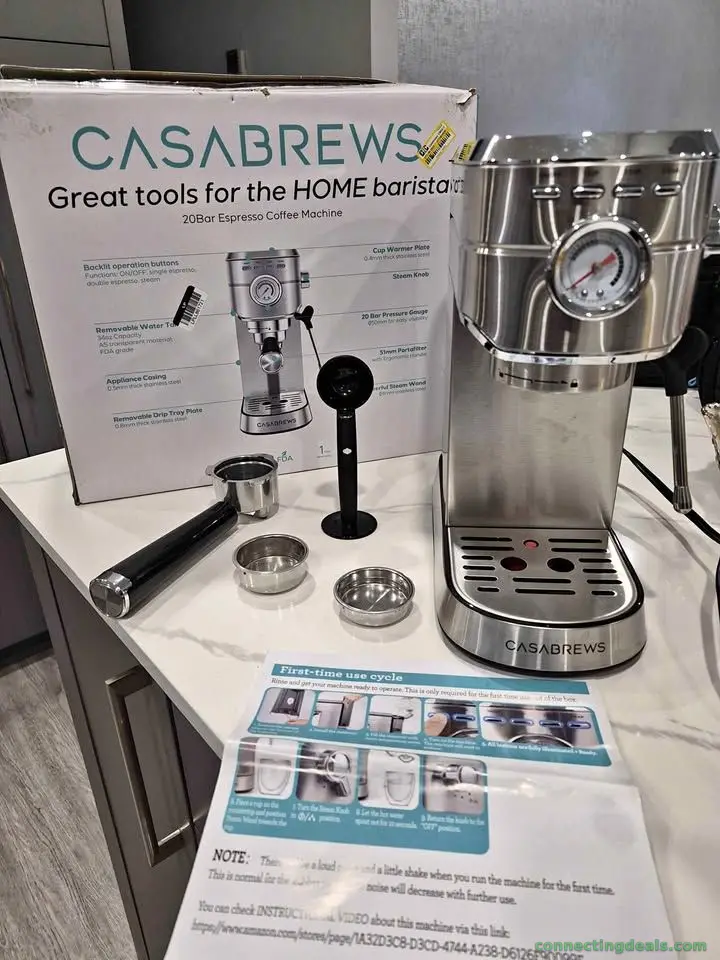 Casabrews 20Bar Espresso Coffee Machine - Image 1